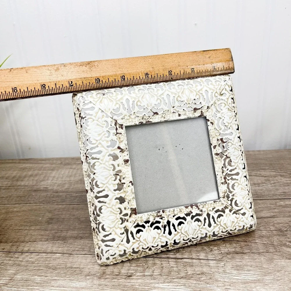 Brass Filigree‎ Picture Frame 3.5x3.5 inches